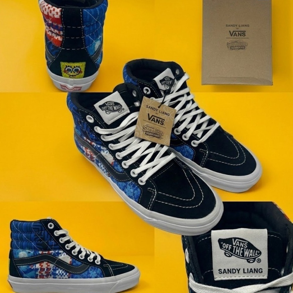 Vans x SpongeBob SquarePants Sandy Liang Sk8-Hi 38 DX Womens Size 5 NIB Floral
